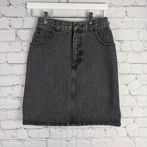 Vintage GUESS 80’s Black Denim Skirt Size 28-Small Medium